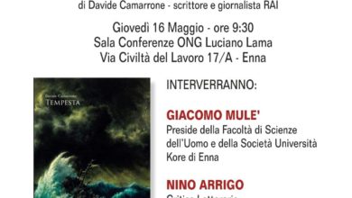 Photo of SI PRESENTA NELLA SEDE DELL’ASSOCIAZIONE LUCIANO LAMA IL LIBRO DEL GIORNALISTA SCRITTORE DAVIDE CAMARRONE “TEMPESTA”