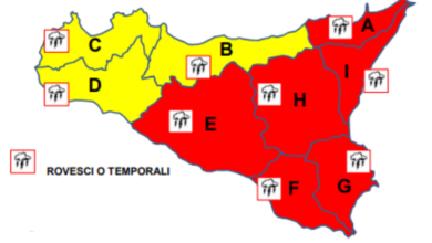 Photo of Avviso condizioni metereologiche avverse nella provincia di Enna dalle ore 00.00 del 24 ottobre 2019 per le successive 24/36 ore. Allerta rossa