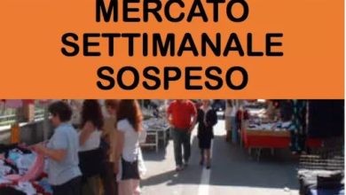 Photo of Sospeso il mercato settimanale da martedi