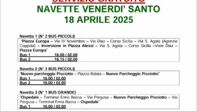 Photo of Enna, Venerdì Santo: navette gratuite e apertura del parcheggio interrato in Piazza Gino Vetri