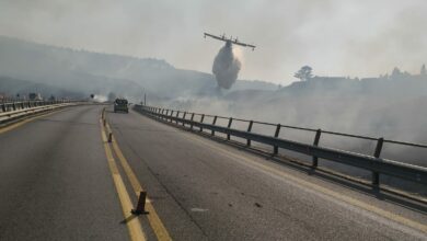 Photo of La Protezione Civile di Enna impegnata nell’incendio a Villarosa, zona Fortolese
