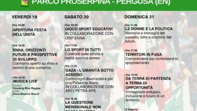 Photo of Enna, Festa dell’Unità: tre giorni per discutere futuro, diritti e sviluppo