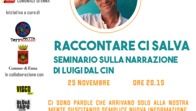 Photo of Enna, “Raccontare ci salva” – Seminario sulla narrazione di Luigi Dal Cin