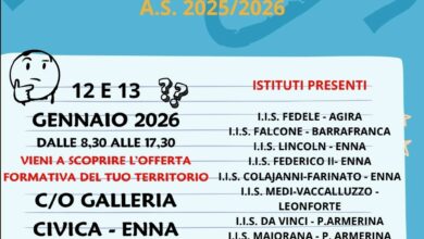 Photo of ENNA ospita la prima Fiera dell’orientamento promossa dall’Ambito territoriale di Caltanissetta ed Enna, Usr Sicilia