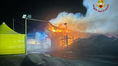 Photo of Enna, Incendio nella notte al Kartodromo Gilles Villeneuve al Bivio Ramata