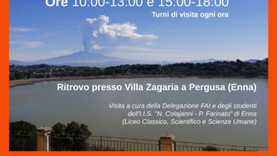 Photo of Pergusa (En), Giornate FAI d’Autunno 2026 – Sabato 10 e domenica 11 ottobre a Villa Zagaria